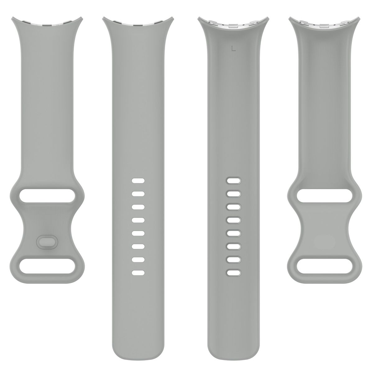 Silikonowy pasek Bizon Strap Watch Silicone S ustawiony od strony zapięcia 